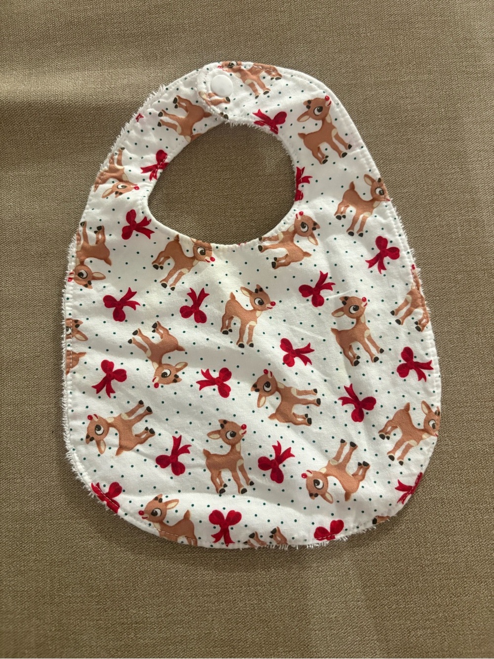 Handmade Rudolph bib